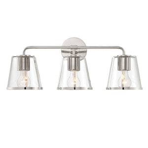 Fulton 3 Light Polished Nickel Bathroom Vanity FUL-913-PN-CL