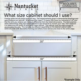 Nantucket Sinks 33-Inch Farmhouse Fireclay Sink with Shabby Green Finish