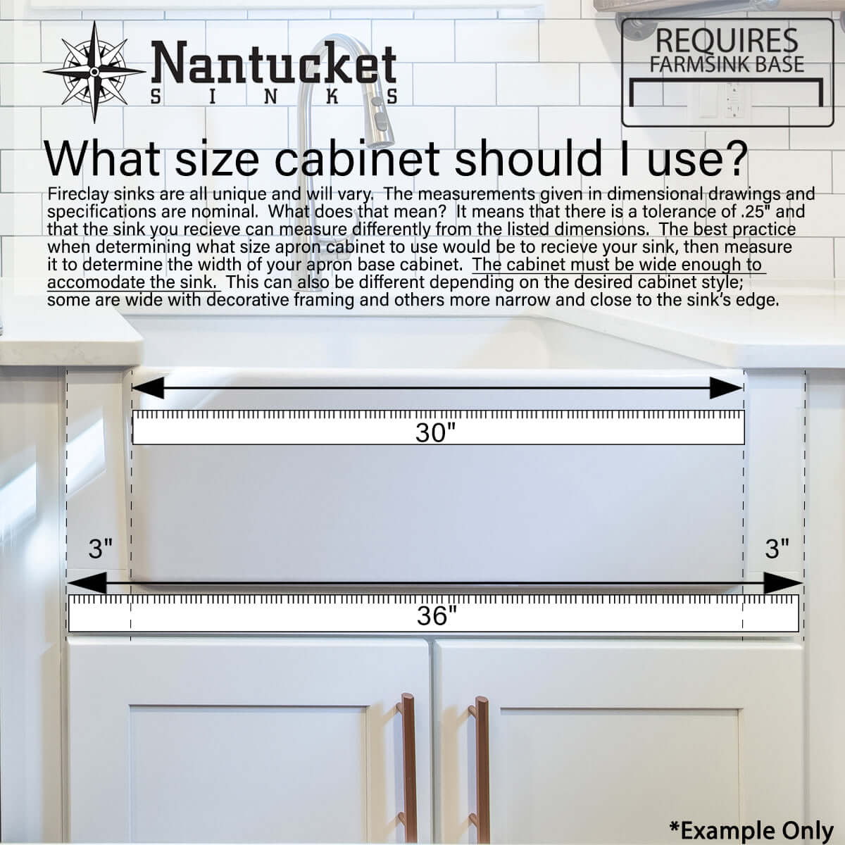 Nantucket Sinks 33-Inch Farmhouse Fireclay Sink with Shabby Straw Finish
