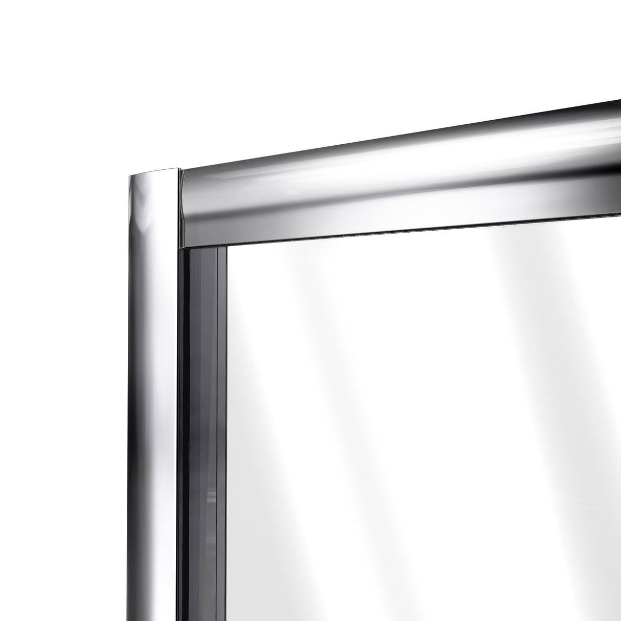 DreamLine Flex 36 in. D x 60 in. W x 76 3/4 in. H Semi-Frameless Shower Door in Chrome with Left Drain White Base and Wall Kit