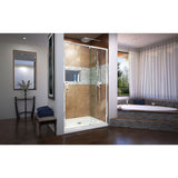DreamLine Flex 38-42 in. W x 72 in. H Semi-Frameless Pivot Shower Door in Chrome