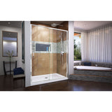 DreamLine Flex 50-54 in. W x 72 in. H Semi-Frameless Pivot Shower Door in Chrome