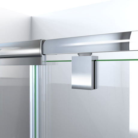 DreamLine Flex 34 in. D x 60 in. W x 78 3/4 in. H Pivot Shower Door, Base, and White Wall Kit in Chrome