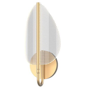 Alora WV321101NB FLORA LED 1 LIGHT WALL VANITYNATURAL BRASS 4W 120VAC WITH LED DRIVER 2700K 90CRI