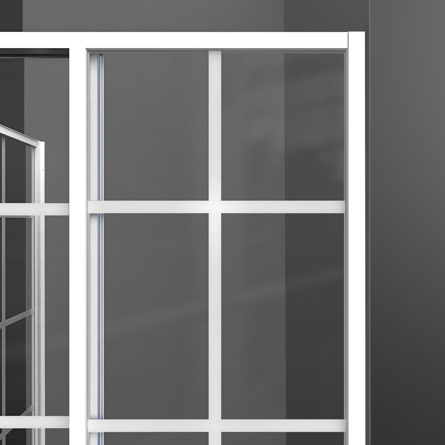 DreamLine French Corner 34 1/2 in. D x 34 1/2 in. W x 72 in. H Framed Sliding Shower Enclosure in White