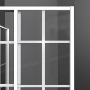 DreamLine French Corner 36 in. D x 36 in. W x 74 3/4 in. H Sliding Shower Enclosure in White and Corner Drain White Base Kit