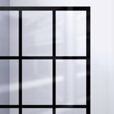 DreamLine French Linea Toulon 34 in. W x 72 in. H Single Panel Frameless Shower Door, Open Entry Design in Satin Black