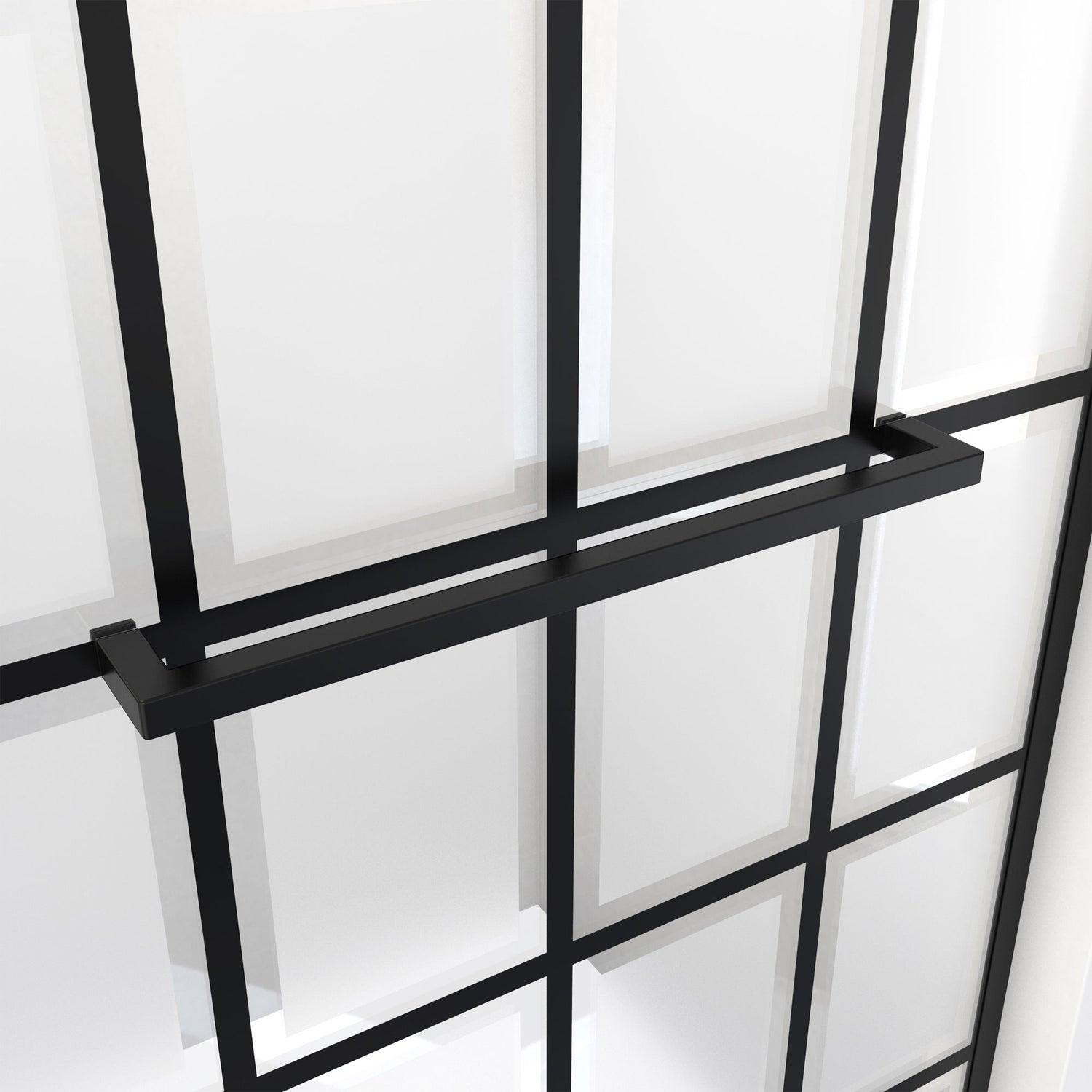 DreamLine Rhone 34 in. W x 72 in. H Frameless Shower Screen in Satin Black