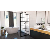 DreamLine Toulon 34 in. W x 72 in. H Frameless Shower Screen in Satin Black