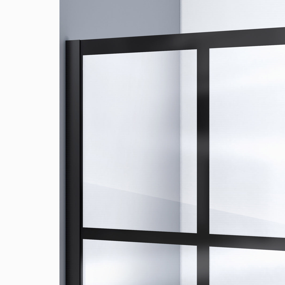 DreamLine Unidoor Toulon 58-58 1/2 in. W x 72 in. H Frameless Hinged Shower Door in Satin Black