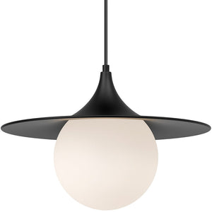 Alora PD525216MBOP FUJI 16" PD MATTE BLACK OPAL GLASS CORD 72 1X60W E26