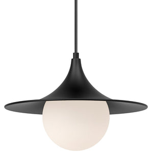 Alora PD525113MBOP FUJI 12" PD MATTE BLACK OPAL GLASS CORD 72 1X60W E26