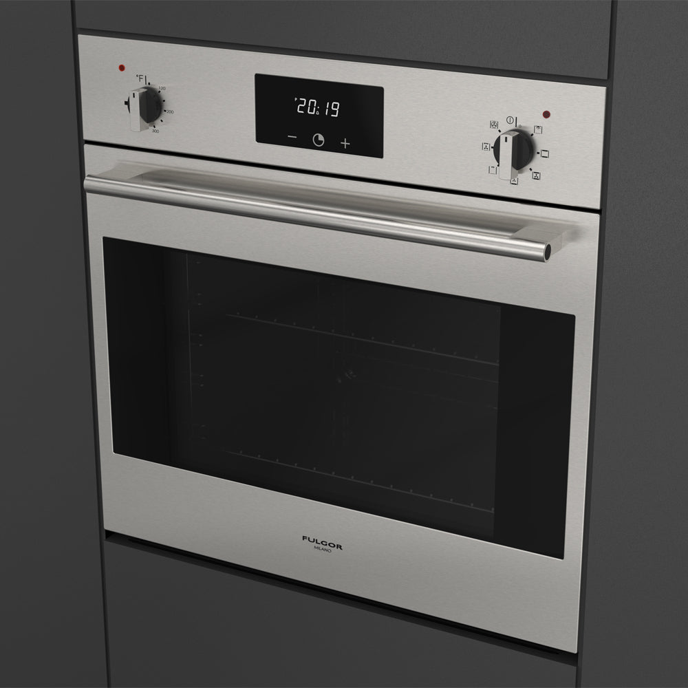 Fulgor Milano 24 in. 100 Series Electric Convection Single Wall Oven (F1SM24S2)