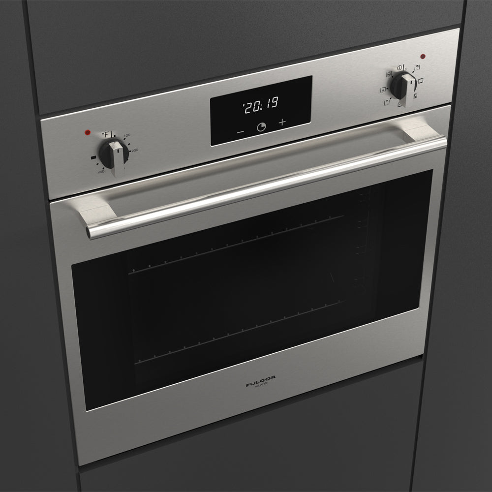 Fulgor Milano 24 in. 100 Series Electric Convection Single Wall Oven (F1SM24S2)