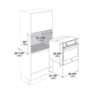 Fulgor Milano 24 in. 100 Series Electric Convection Single Wall Oven (F1SM24S2)