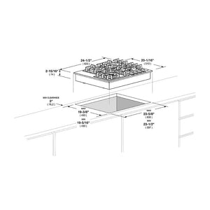 Fulgor Milano 24 in. 400 Series Gas Cooktop with 4 Burners in Stainless Steel (F4GK24S1)