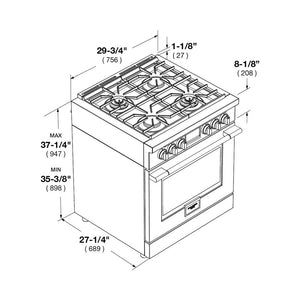 Fulgor Milano 30 in. 400 Series Accento All Gas Range in Stainless Steel (F4PGR304S2)
