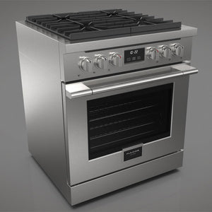 Fulgor Milano 30 in. 400 Series Accento All Gas Range in Stainless Steel (F4PGR304S2)