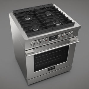 Fulgor Milano 30 in. 400 Series Accento All Gas Range in Stainless Steel (F4PGR304S2)