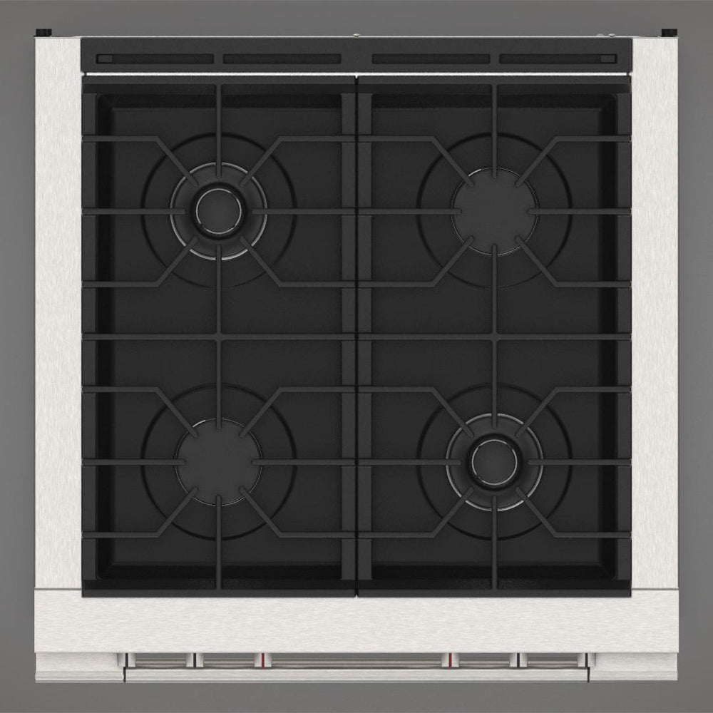 Fulgor Milano 30 in. 400 Series Accento Dual Fuel Range in Stainless Steel (F4PDF304S1)