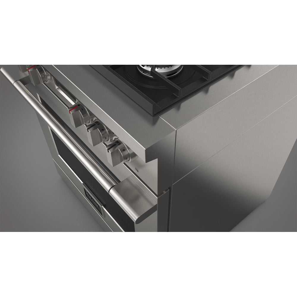 Fulgor Milano 30 in. 400 Series Accento Dual Fuel Range in Stainless Steel (F4PDF304S1)