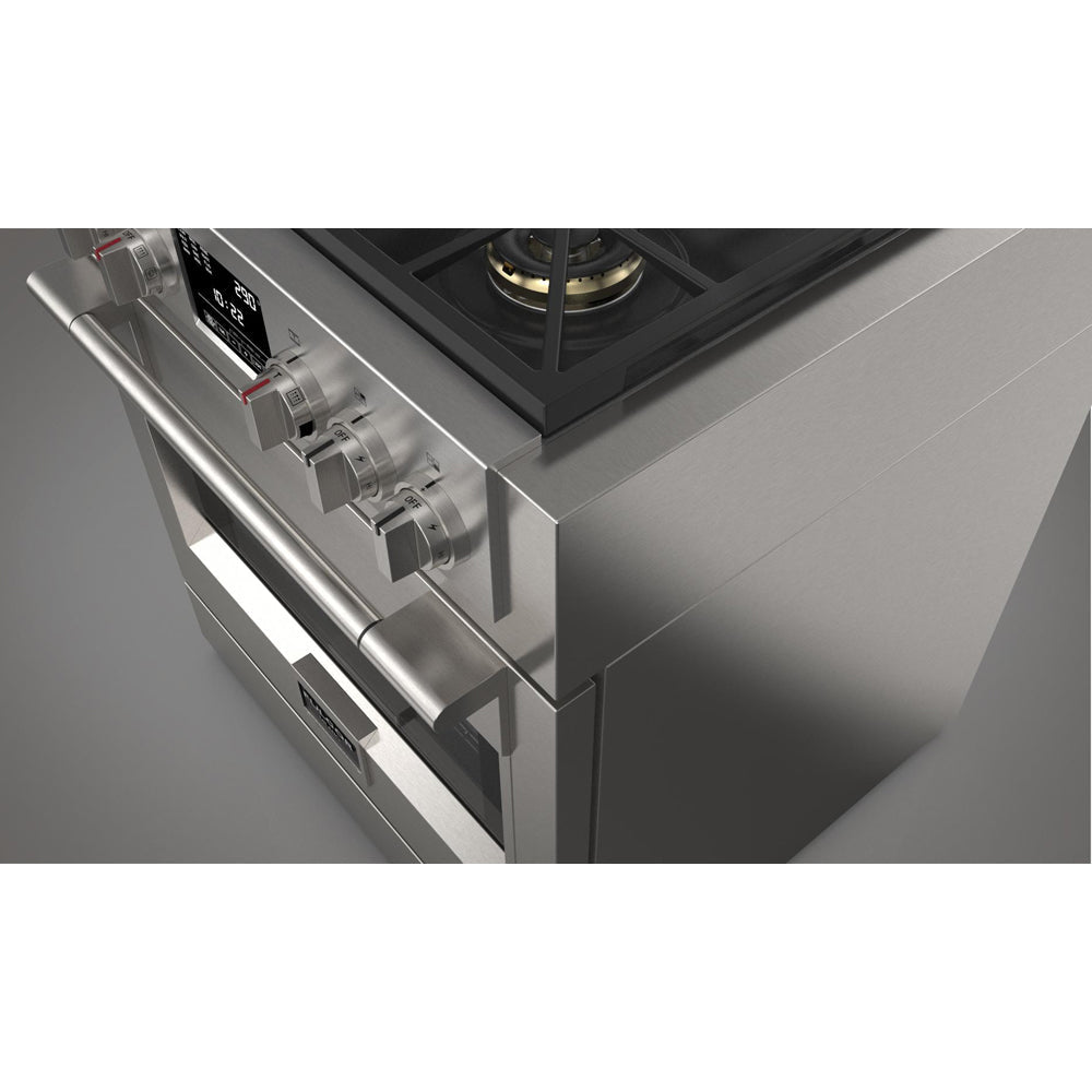 Fulgor Milano 30 in. 600 Series Dual Fuel Range with 4 Burners in Stainless Steel (F6PDF304S1)