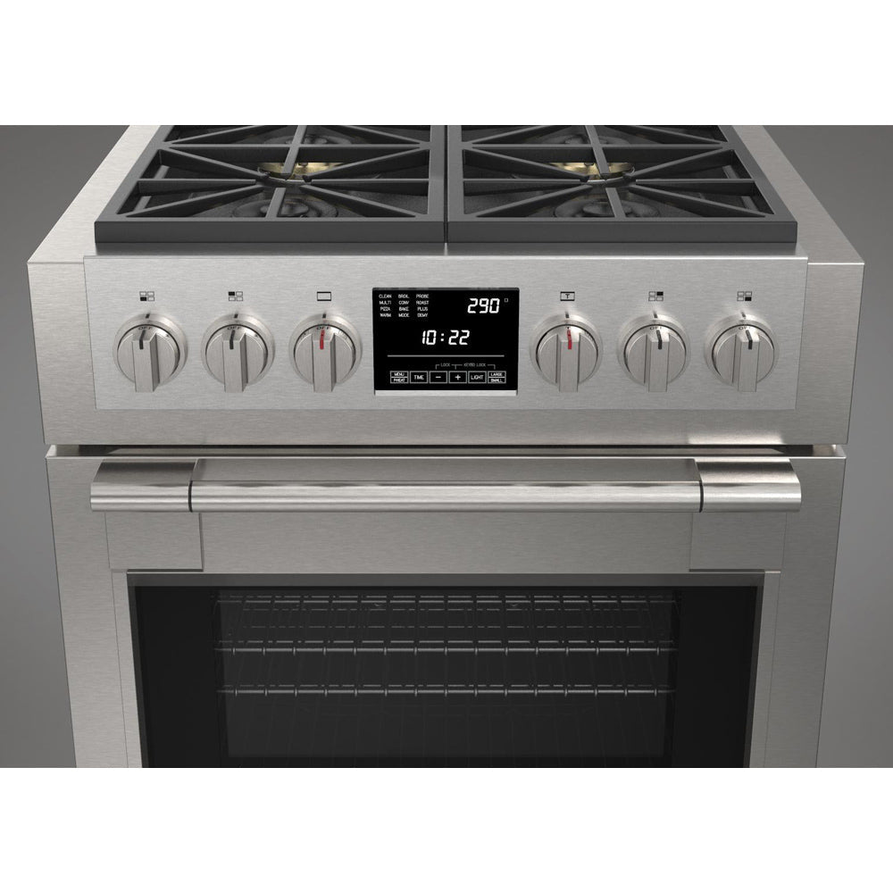 Fulgor Milano 30 in. 600 Series Dual Fuel Range with 4 Burners in Stainless Steel (F6PDF304S1)