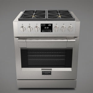 Fulgor Milano 30 in. 600 Series Dual Fuel Range with 4 Burners in Stainless Steel (F6PDF304S1)