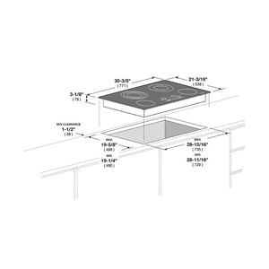 Fulgor Milano 30 in. 600 Series Electric Cooktop with 4 Burners and Glass Ceramic Cooktop in Stainless Steel (F6RT30S2)