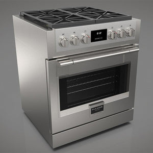 Fulgor Milano 30 in. 600 Series Pro All Gas Range with 4 Burners in Stainless Steel (F6PGR304S2)