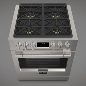Fulgor Milano 30 in. 600 Series Pro All Gas Range with 4 Burners in Stainless Steel (F6PGR304S2)