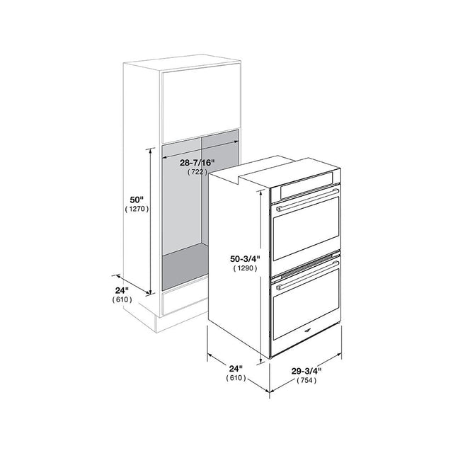 Fulgor Milano 30 in. Electric Built-in Convection Double Wall Oven with Color Options (F7DP30)