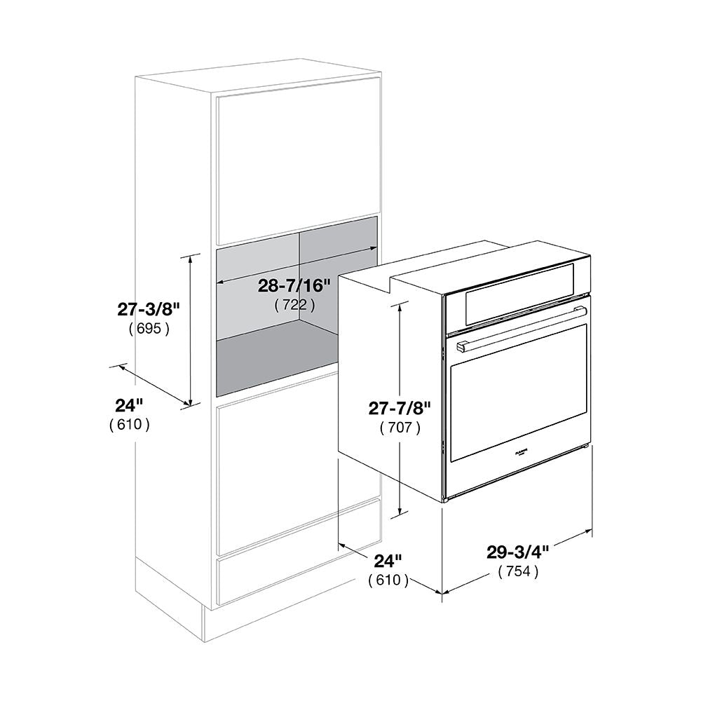 Fulgor Milano 30 in. Electric Built-in Convection Single Wall Oven with Color Options (F7SP30)