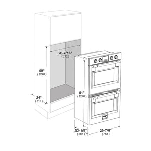 Fulgor Milano 30 in. Electric Built-in Double Wall Oven in Stainless Steel (F6PDP30S1)
