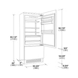 Fulgor Milano 36 in. 14.7 cu. ft. Built-In Refrigerator with Panel Ready Door and Door Hinge Options (F7IBM36O1)