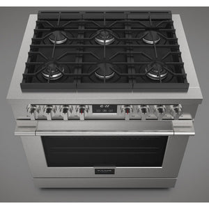Fulgor Milano 36 in. 400 Series Accento All Gas Range in Stainless Steel (F4PGR366S2)