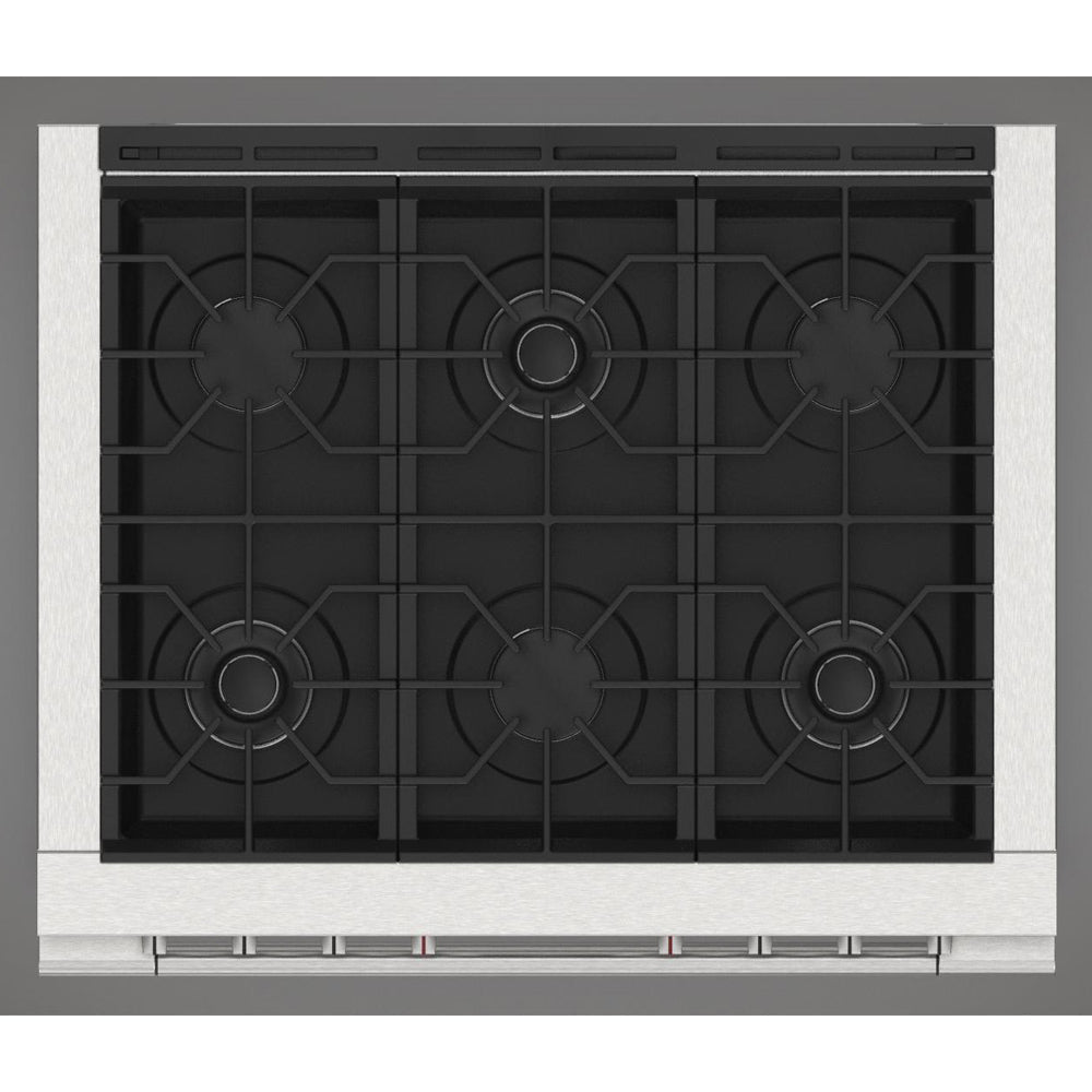 Fulgor Milano 36 in. 400 Series Accento Dual Fuel Range in Stainless Steel (F4PDF366S1)