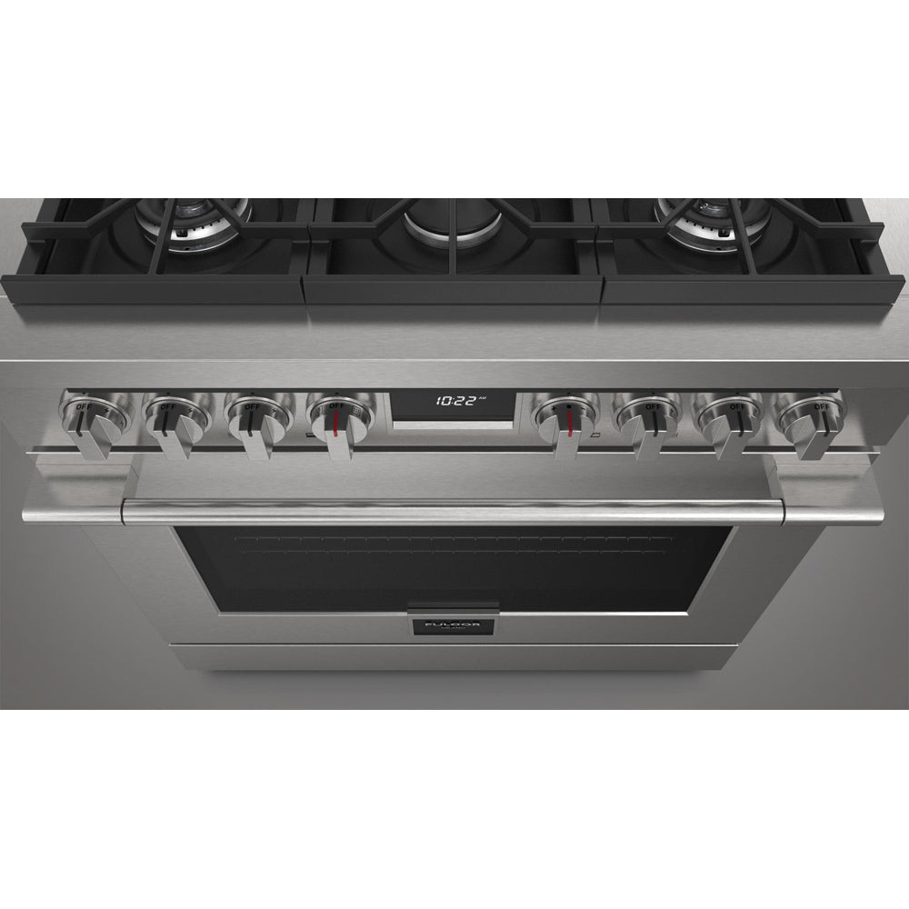 Fulgor Milano 36 in. 400 Series Accento Dual Fuel Range in Stainless Steel (F4PDF366S1)