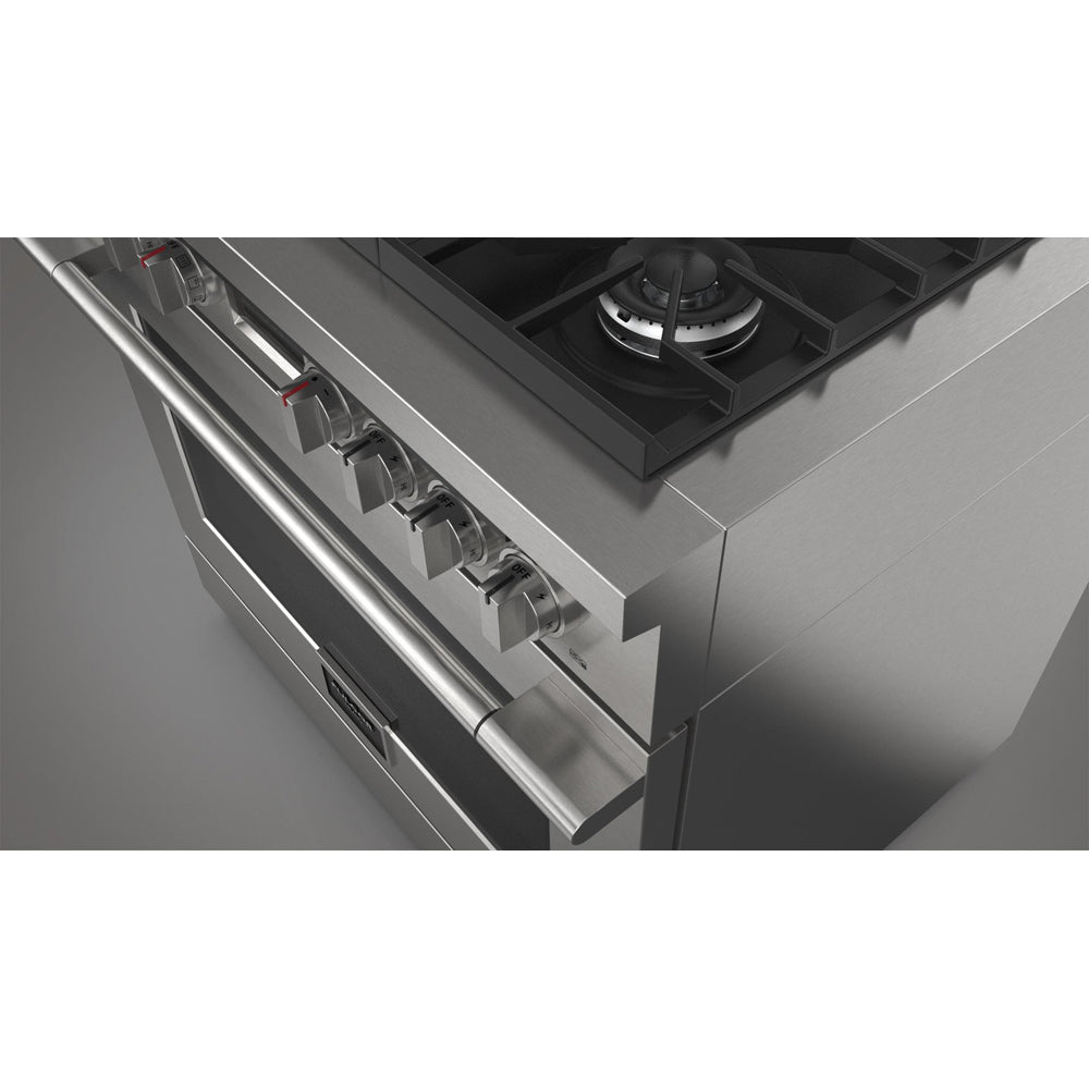 Fulgor Milano 36 in. 400 Series Accento Dual Fuel Range in Stainless Steel (F4PDF366S1)