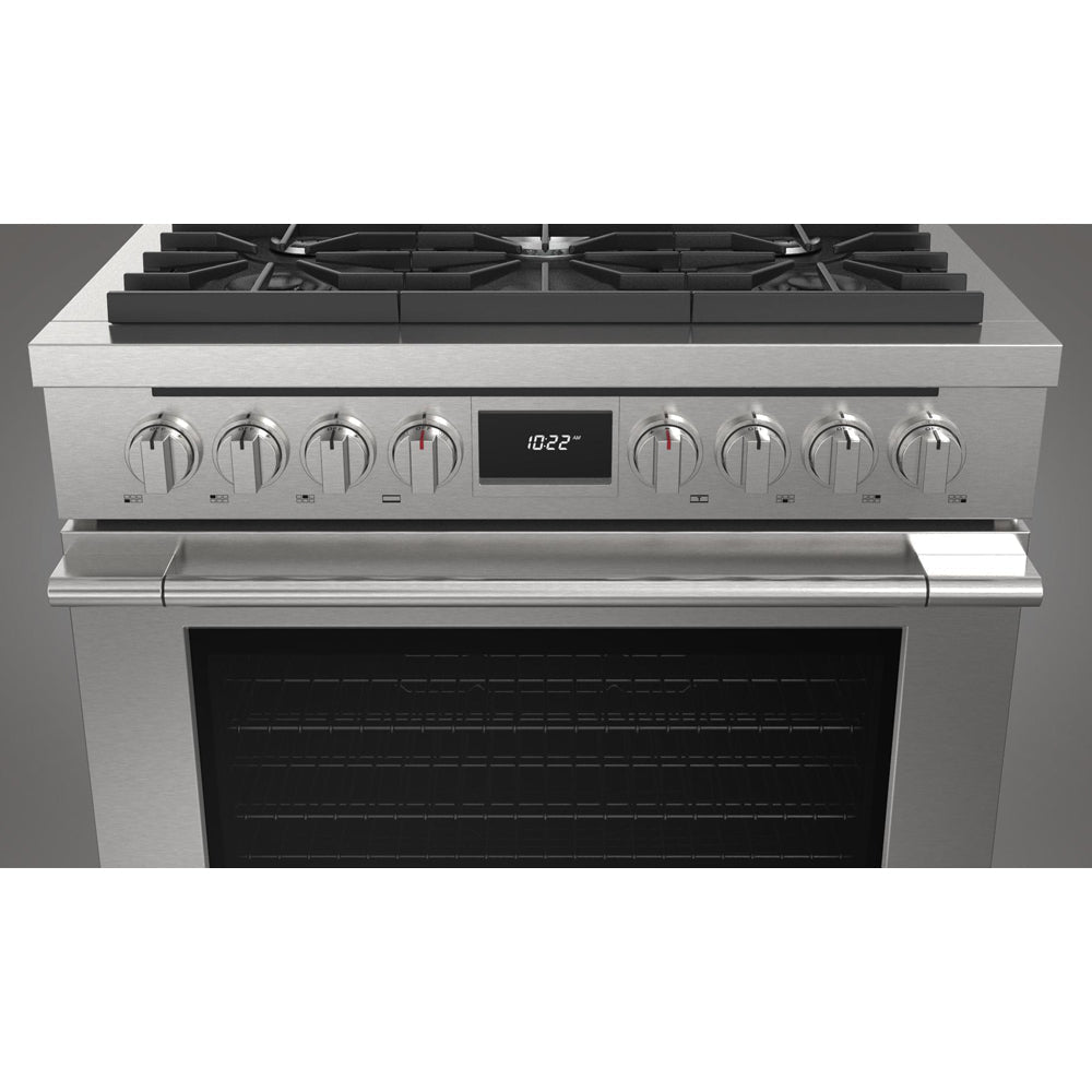 Fulgor Milano 36 in. 400 Series Accento Dual Fuel Range in Stainless Steel (F4PDF366S1)