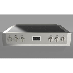 Fulgor Milano 36 in. 600 Professional Series Induction Rangetop in Stainless Steel with Glass Ceramic Top (F6IRT365S1)