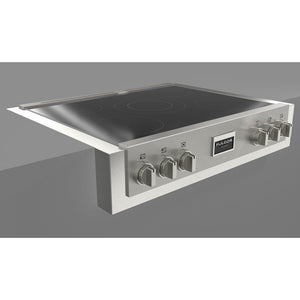 Fulgor Milano 36 in. 600 Professional Series Induction Rangetop in Stainless Steel with Glass Ceramic Top (F6IRT365S1)