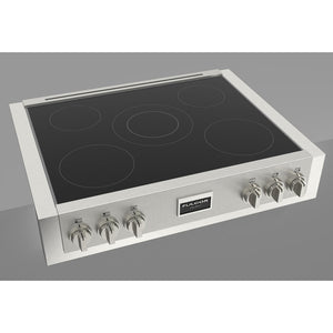 Fulgor Milano 36 in. 600 Professional Series Induction Rangetop in Stainless Steel with Glass Ceramic Top (F6IRT365S1)