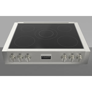 Fulgor Milano 36 in. 600 Professional Series Induction Rangetop in Stainless Steel with Glass Ceramic Top (F6IRT365S1)