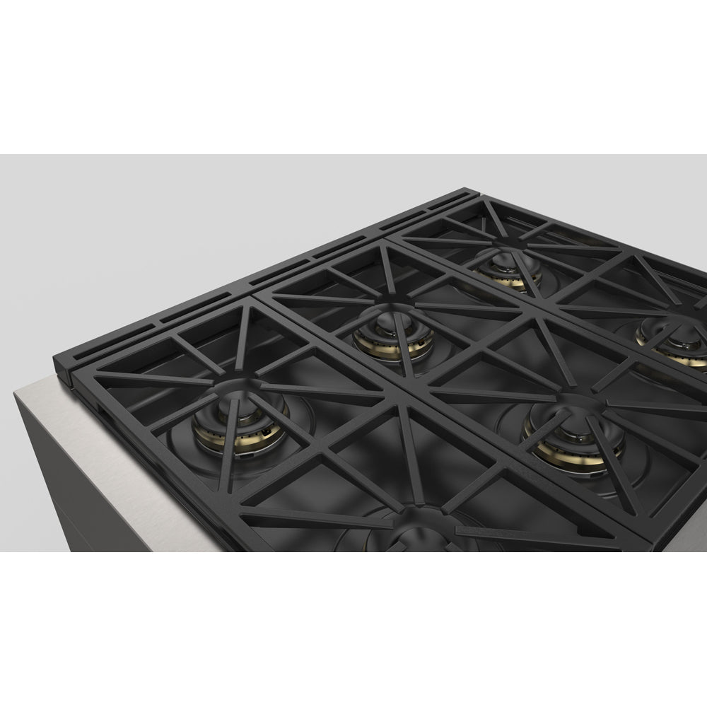 Fulgor Milano 36 in. 600 Series Dual Fuel Range with 6 Burners in Stainless Steel (F6PDF366S1)