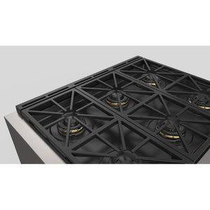 Fulgor Milano 36 in. 600 Series Dual Fuel Range with 6 Burners in Stainless Steel (F6PDF366S1)