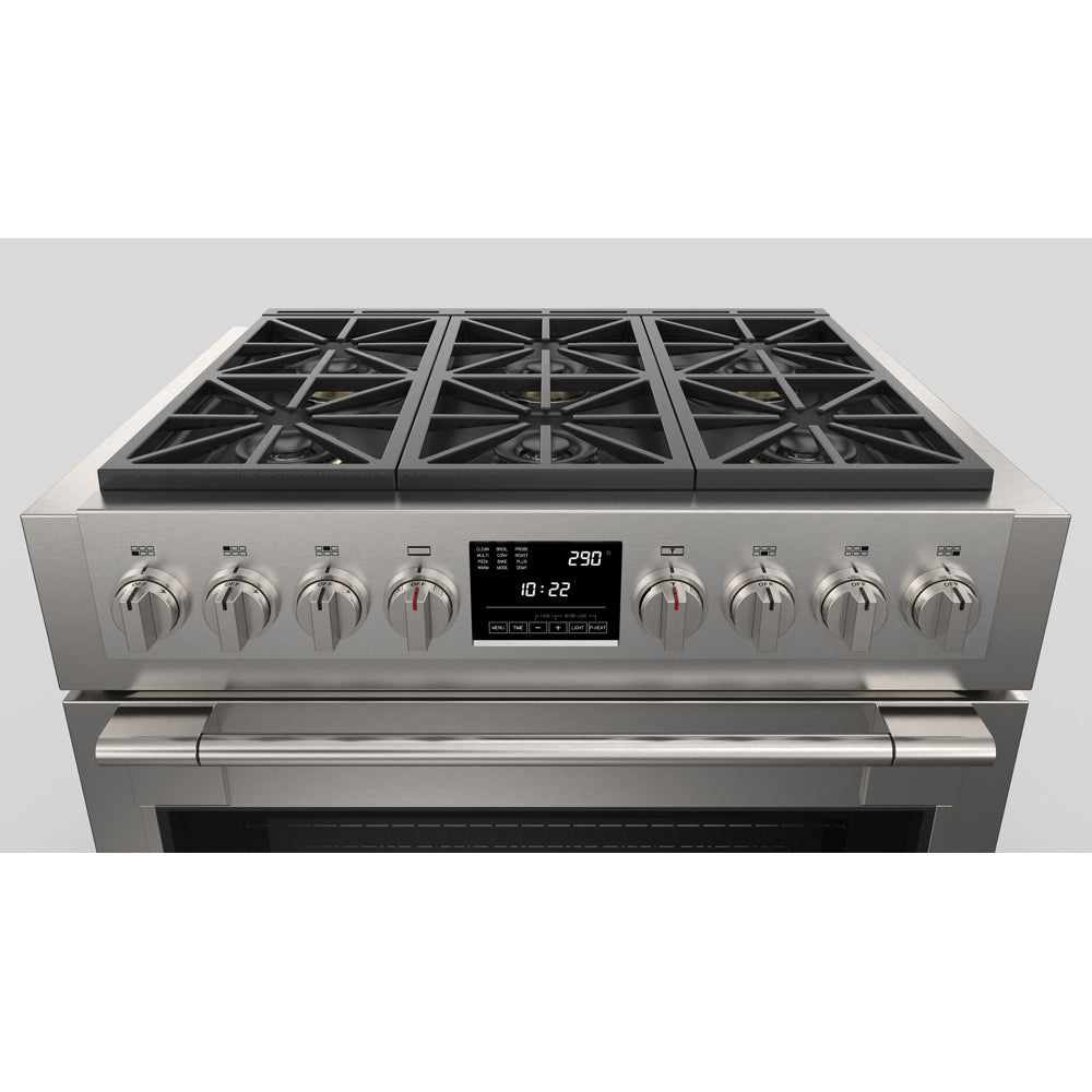 Fulgor Milano 36 in. 600 Series Dual Fuel Range with 6 Burners in Stainless Steel (F6PDF366S1)