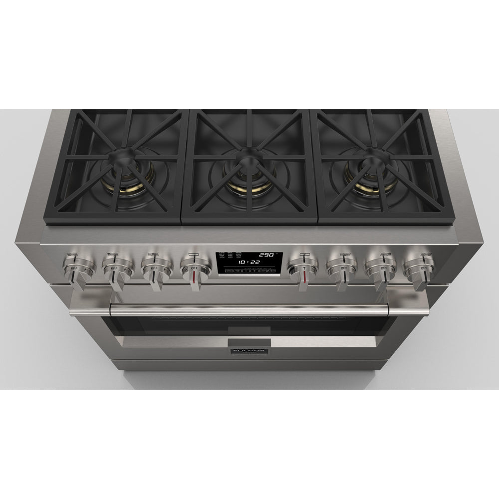 Fulgor Milano 36 in. 600 Series Dual Fuel Range with 6 Burners in Stainless Steel (F6PDF366S1)