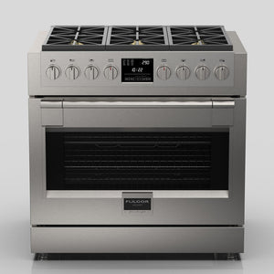 Fulgor Milano 36 in. 600 Series Dual Fuel Range with 6 Burners in Stainless Steel (F6PDF366S1)