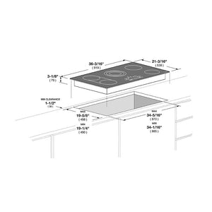 Fulgor Milano 36 in. 600 Series Electric Cooktop with 5 Burners and Glass Ceramic Cooktop in Stainless Steel (F6RT36S2)